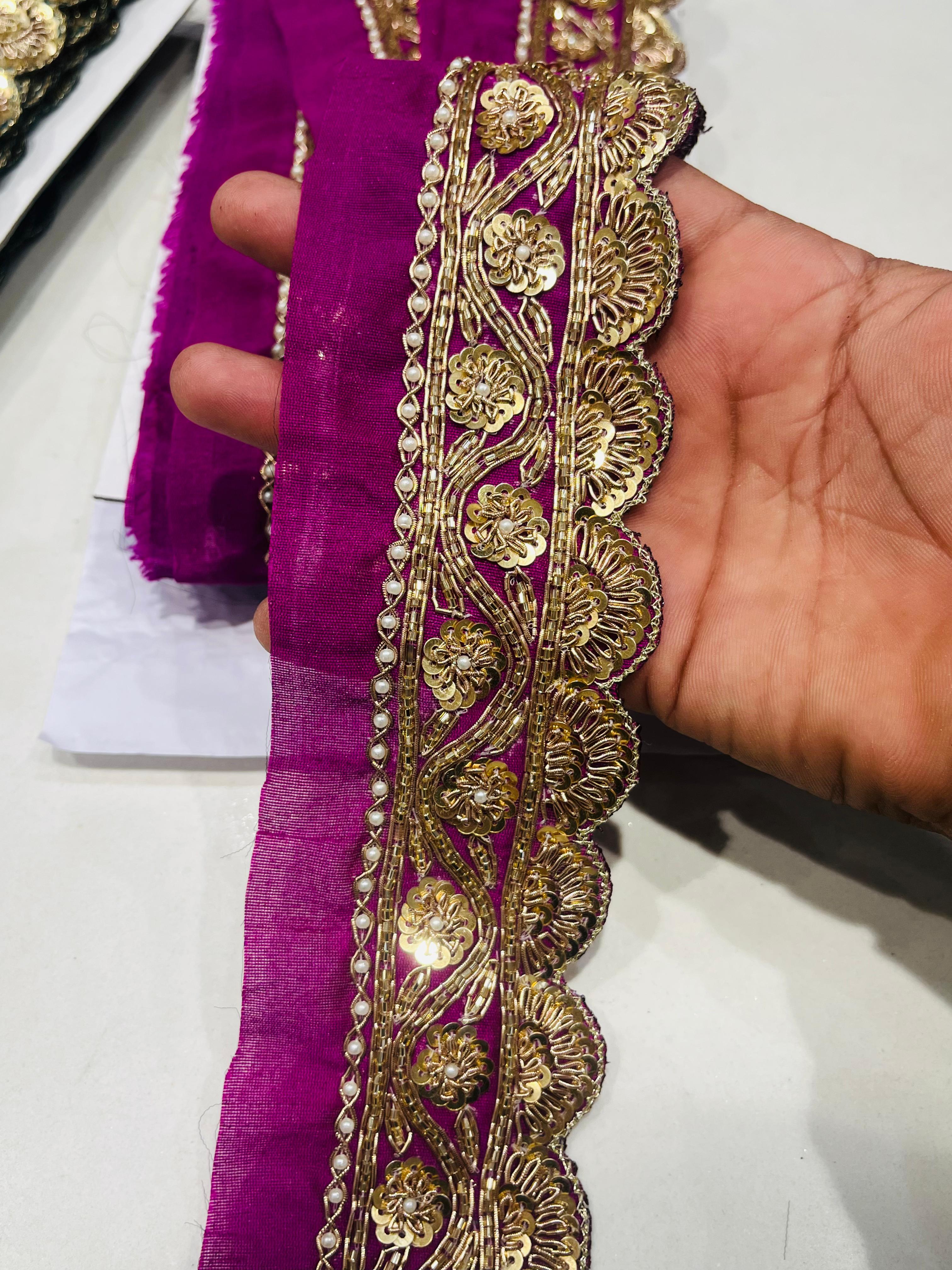 K.R KASAT - Purple Colour Lace